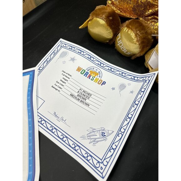 RuPaul Build-A-Bear Workshop Teddy Bear With Gold Dress & Shoes - Picture 7 of 8